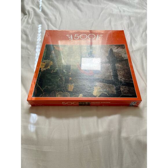 New 1995 F.X. Schmid 500 Piece Puzzle "Secret Garden" Applejack Rare, OOP, HTF - Picture 1 of 6